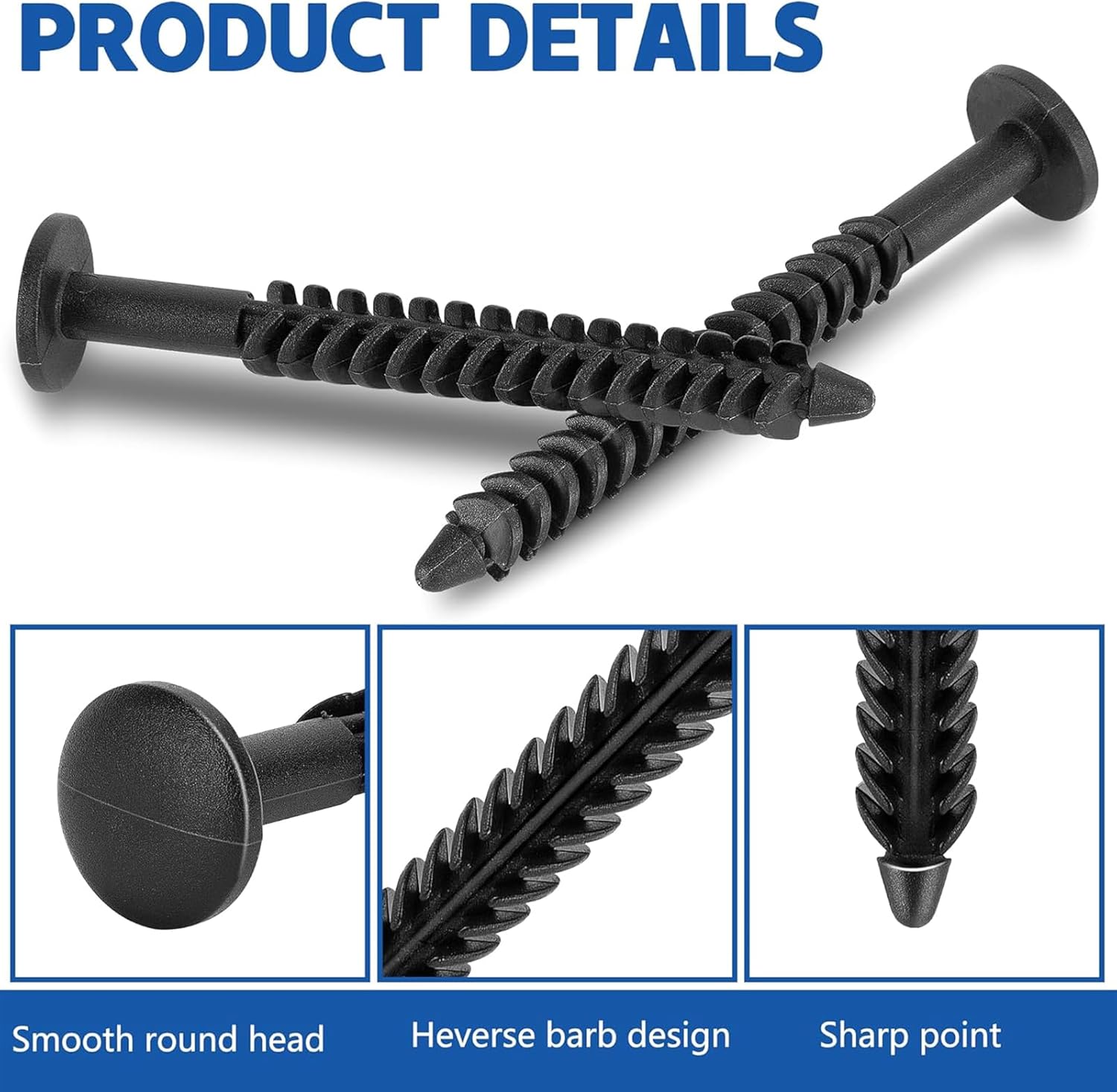 36Pcs Multipurpose Window Panel Anchors 3Inch Window Shutter Screws Fasteners Spikes Panel Pins Shutter Spikes Anchors