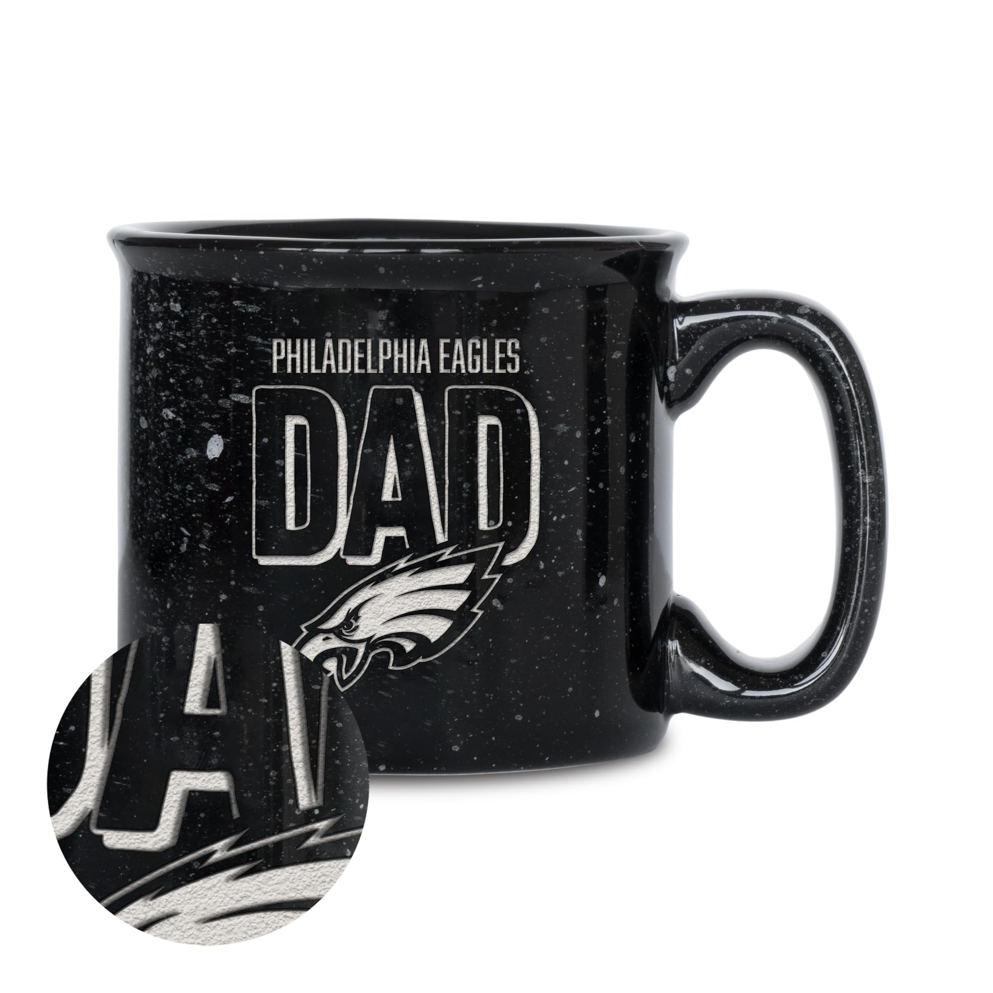 Rico Industries NFL Football Dad 12oz Laser Engraved Campfire Mug