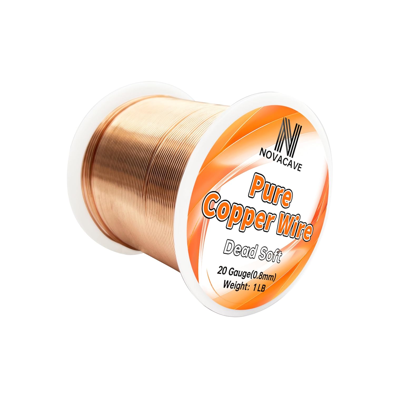 Copper Wire for Jewelry Making, Dead Soft 1 LB Spool Jewelry Wire (20 Gauge, 330Ft) for Beading, Electroculture Gardening,DIY Artwork