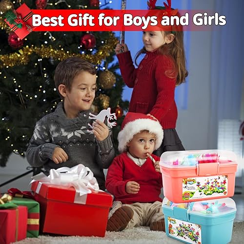 Miniatura 7 de Juguetes de construcción de jardín de flores para niñas y niños, 136 piezas de juguetes de construcción de flores con caja de almacenamiento,