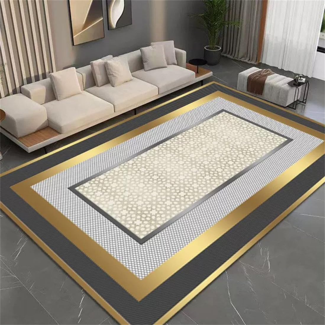 Tappeto Salvapavimento 180X250Cm Da Cucina 18 Lungo Complementi D Arredo Per Salotto Asciugapassi Interno Luce Di Lusso Oro Diamante Velluto Soggiorno Astratto Multi-Colore
