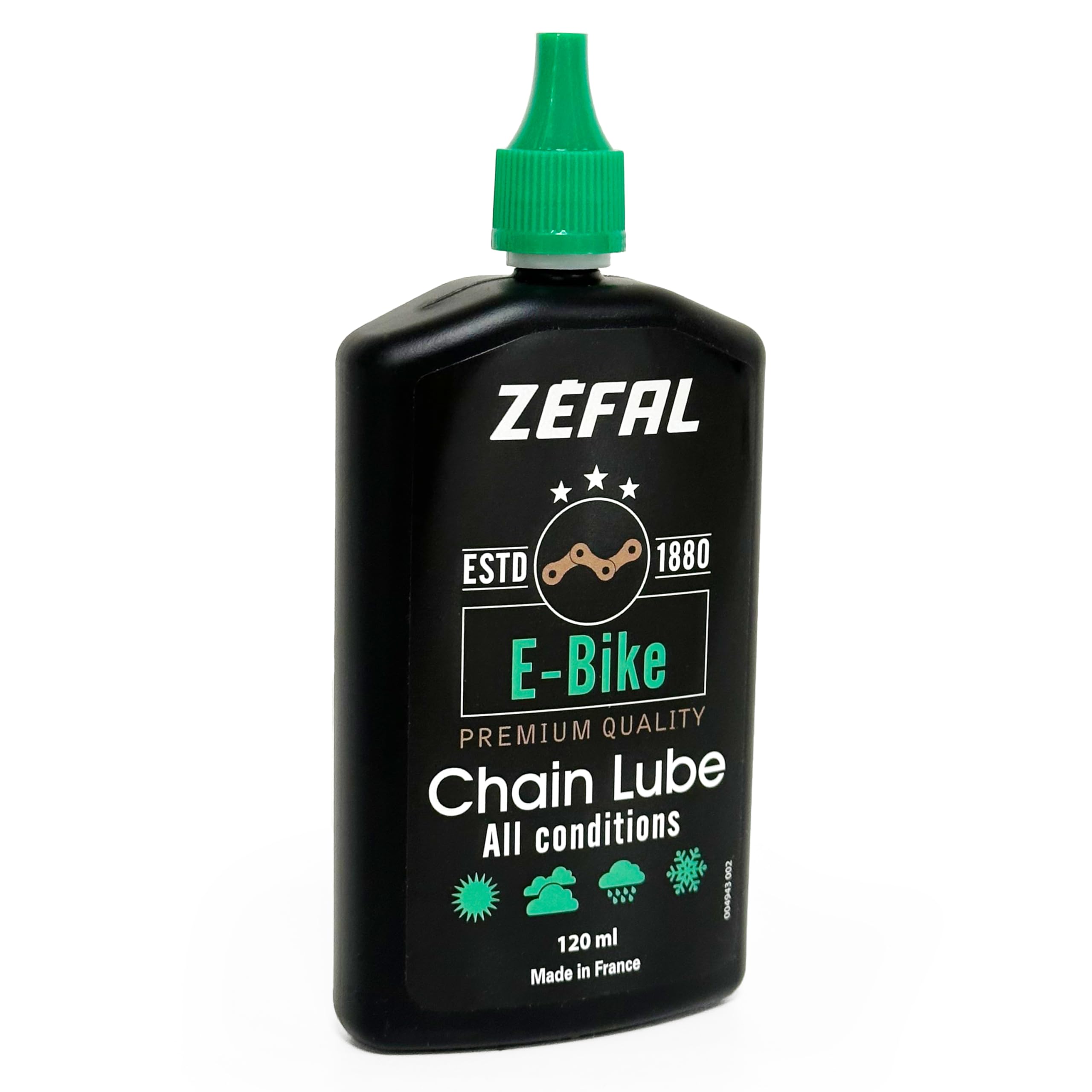 Zefal E-Bike Lube - Lubrificante per catene di biciclette elettriche - Grasso per biciclette - Olio per catene di biciclette - 120 ml