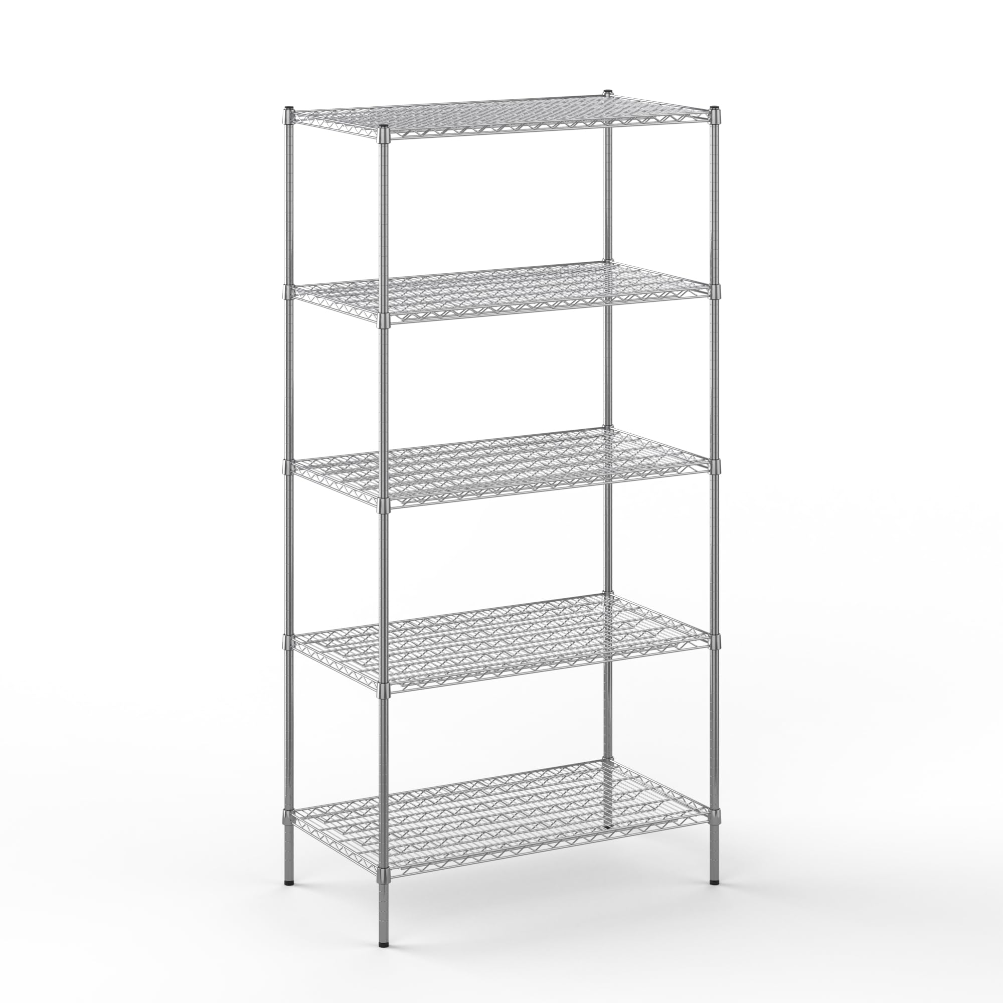 24" Deep x 42" Wide x 86" Height Wire Shelving Kit | 5-Tier | NSF Commercial Storage Rack Unit