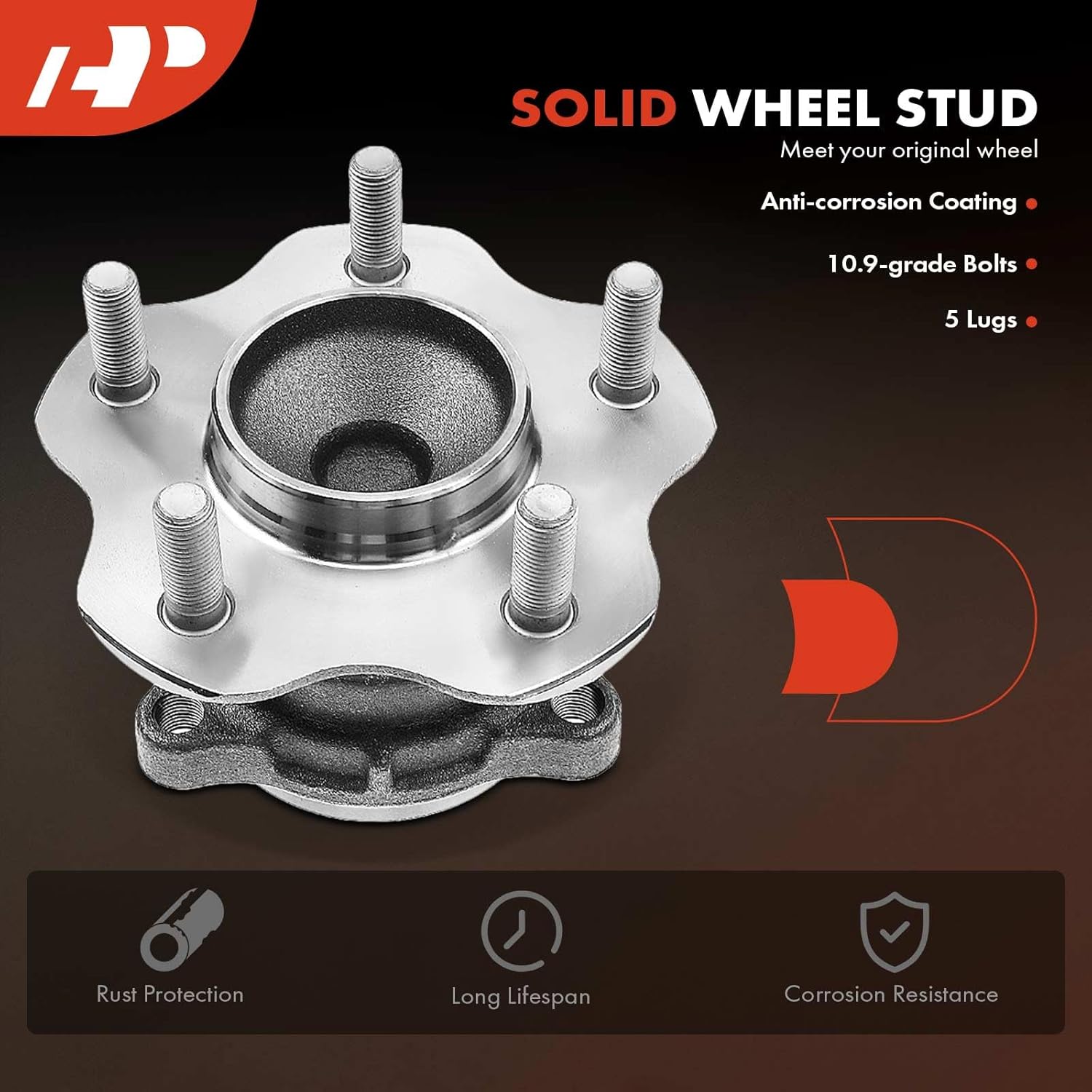 A-Premium 2 x Rear Wheel Bearing and Hub Assembly with 5-Lug Compatible with Nissan Sentra 2007 2008 2009 2010 2011 2012 L4 2.5L