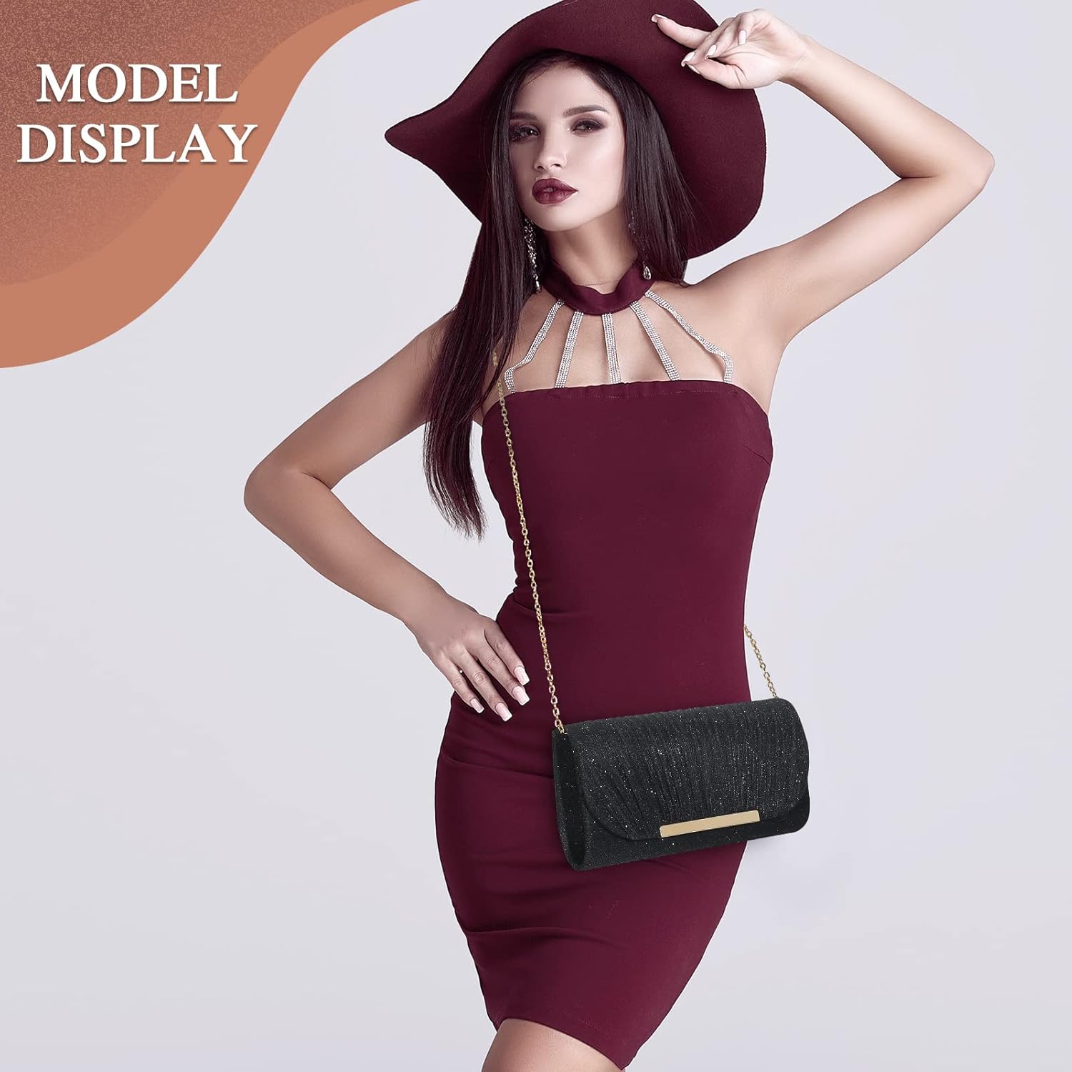 UBAYMAX Evening Bag Clutch Purses for Women Lady Girl Handbags Crossbody Bag Wedding Bag for Prom Party Wedding Engagement | Wedding Bag, for Prom Party, Wedding, Engagement - Image 2