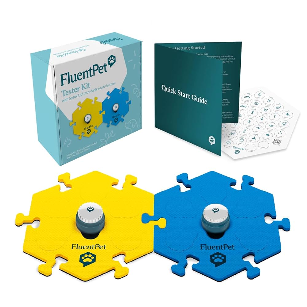 Fluentpet ペット会話ボタン タイル・ボタンセット Amazon.com: FluentPet Tester Kit - Set of 2 Dog Talking