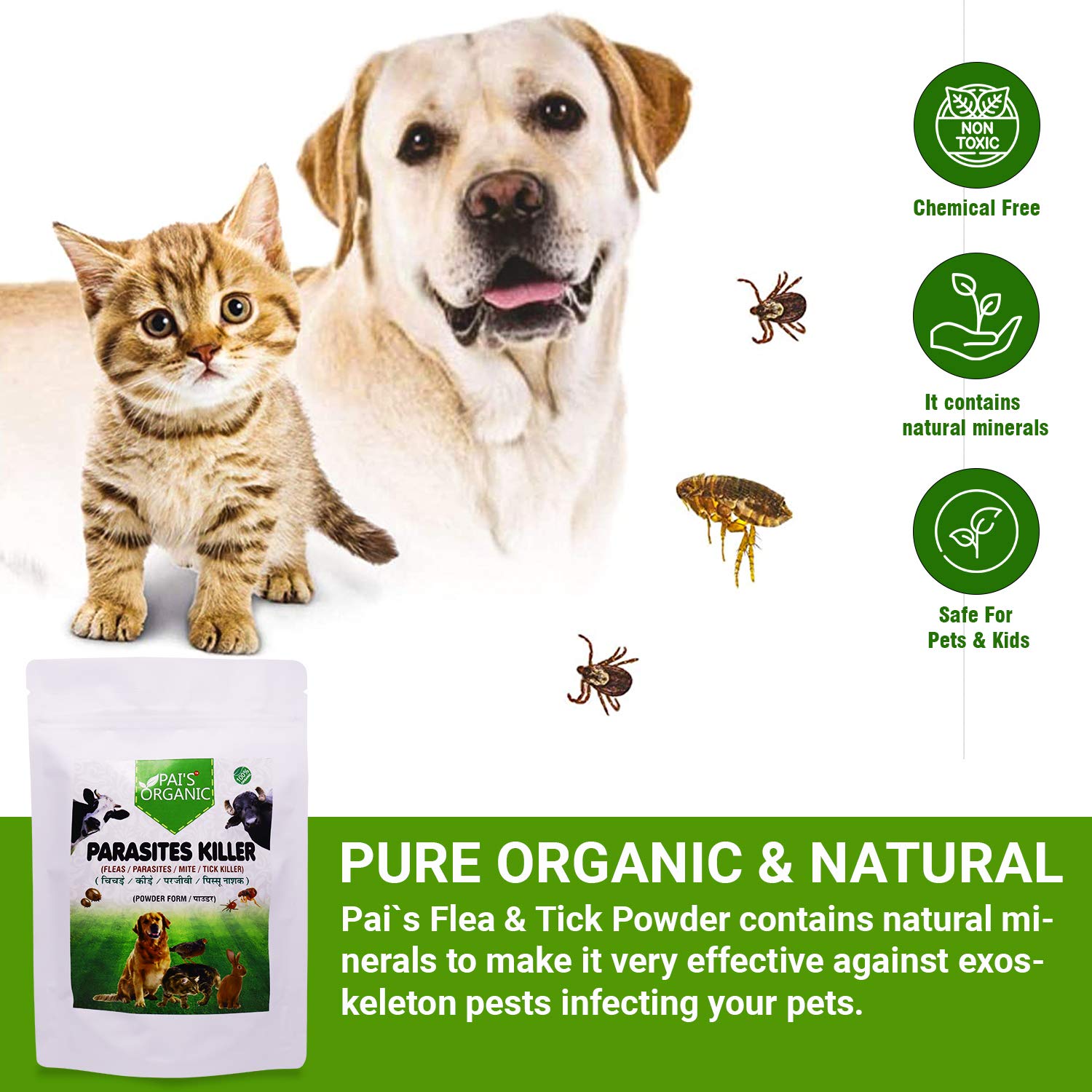 Pai's Organic Dog Tick Killer/Organic Parasite Killer (Pet Care Product) - 250 Grams