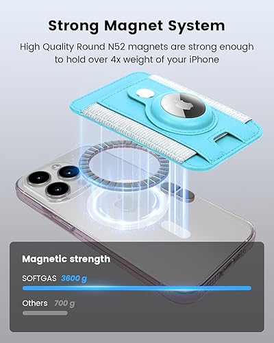 Miniatura 4 de Cartera magnética para teléfono Apple MagSafe, tarjetero para iPhone 15 Pro Max15 Plus15 Pro15, 14 Pro Max14 Plus14 Pro14, 13 Pro Max13 Pro13 Pro13,
