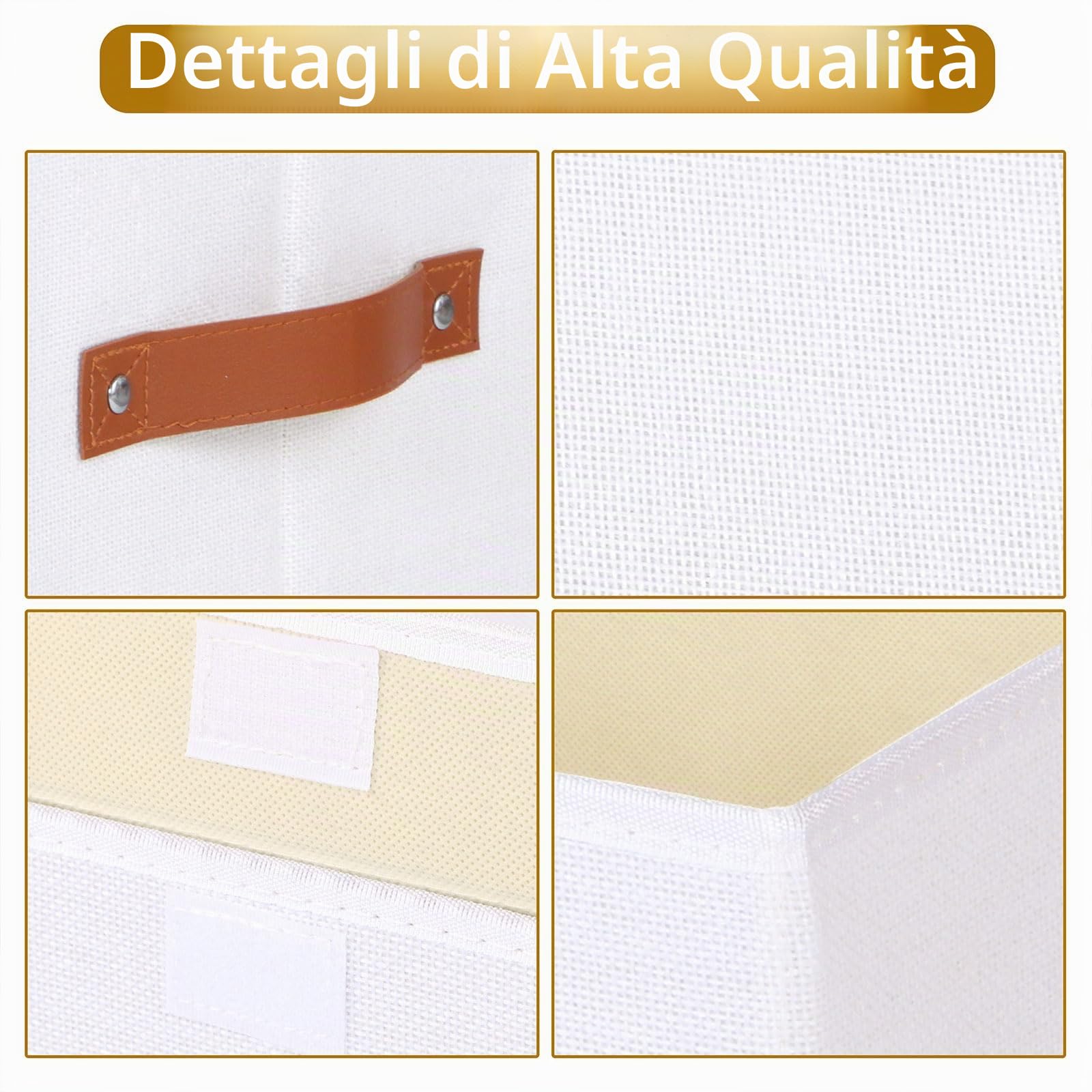 3 pezzi Scatole Portaoggetti Pieghevoli, Bianco, 38×25×25cm | Contenitori per Armadio Salvaspazio,Scatola con Coperchio, Organizzatore Cassetti,Organizer Armadios con Finestra