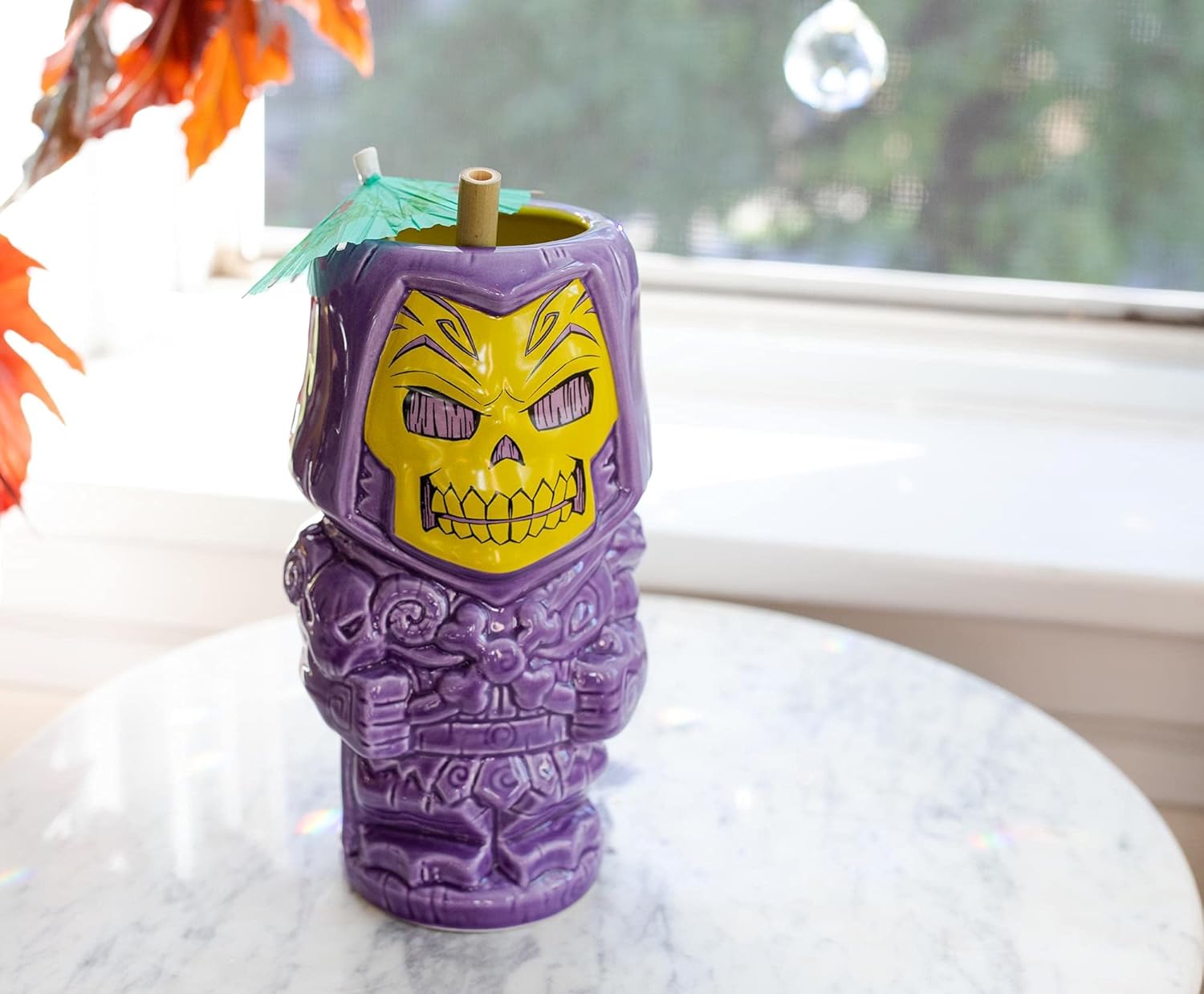 Geeki Tikis Masters of the Universe Skeletor Ceramic Mug | Official Collectible Tiki Cup | Tropical Drinkware For Home Barware Set | Holds 21 Ounces