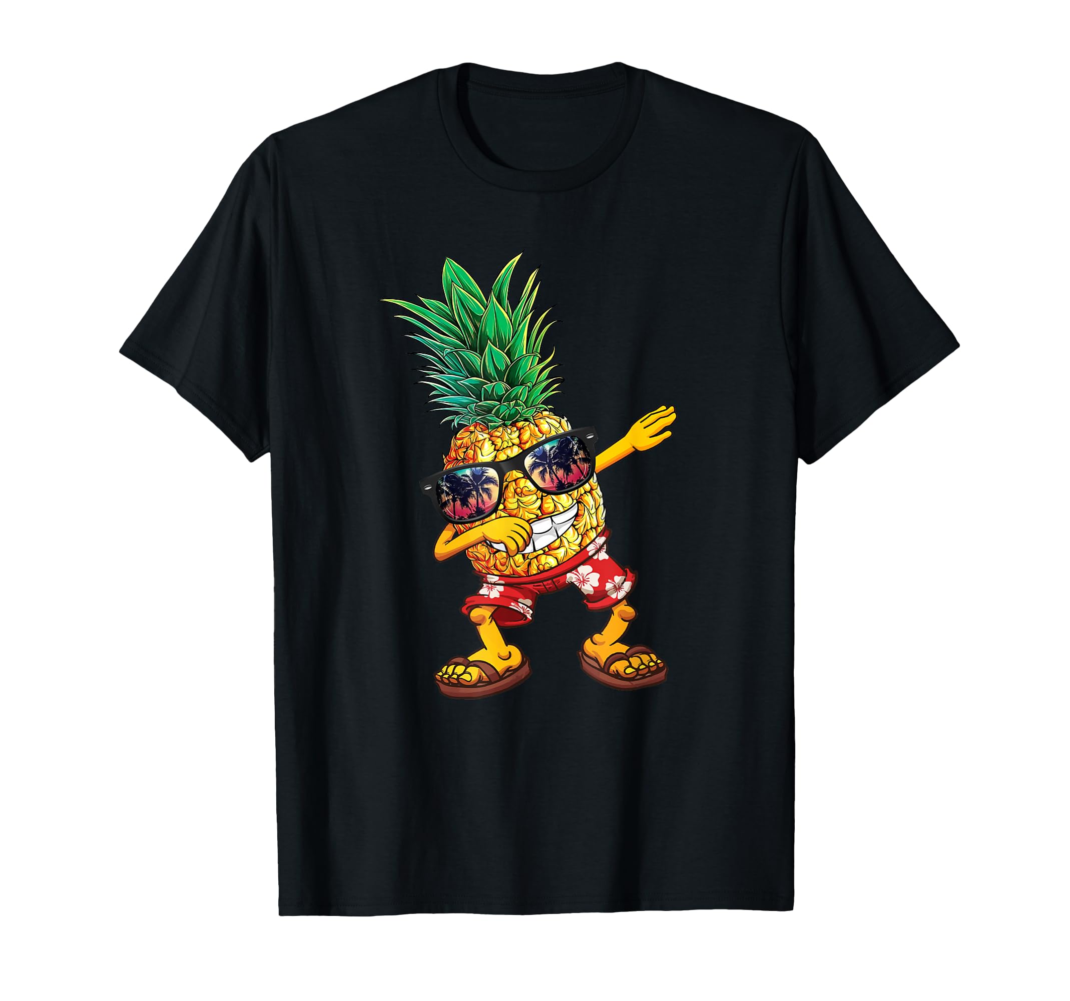 Dabbing Pineapple Sunglasses T Shirt Aloha Beaches Hawaii T-Shirt