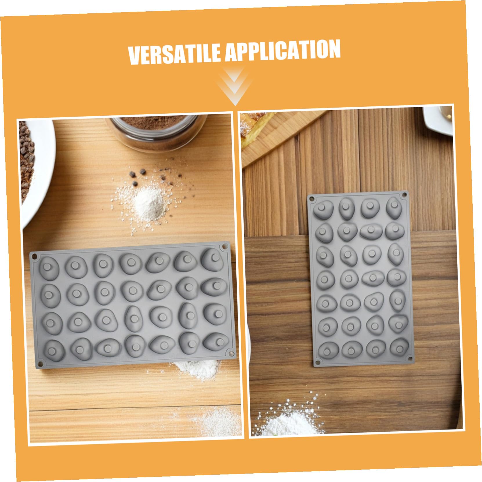 GALPADA 2pezzi Stampo in Silicone Per Ciottoli Cavità Forme Di Pietra Antiaderente Per Cioccolatini Mousse Al Cioccolato Caramelle e Dessert Personalizzati