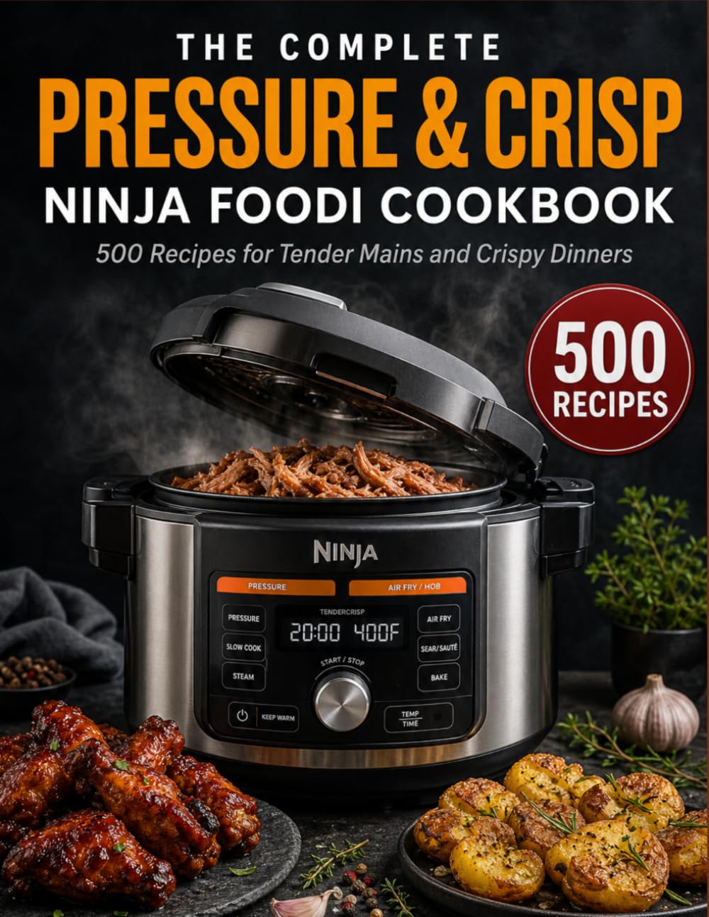 Pressure & Crisp: The Complete Ninja Foodi Cookbook: 500 Recipes for Tender Mains and Crispy Dinners