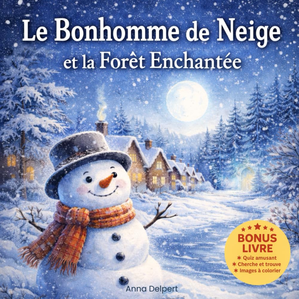 Le Bonhomme de neige et la Forêt enchantée: Un livre illustré pour enfants dès 3 ans, plein de magie, d’animaux et de tendresse