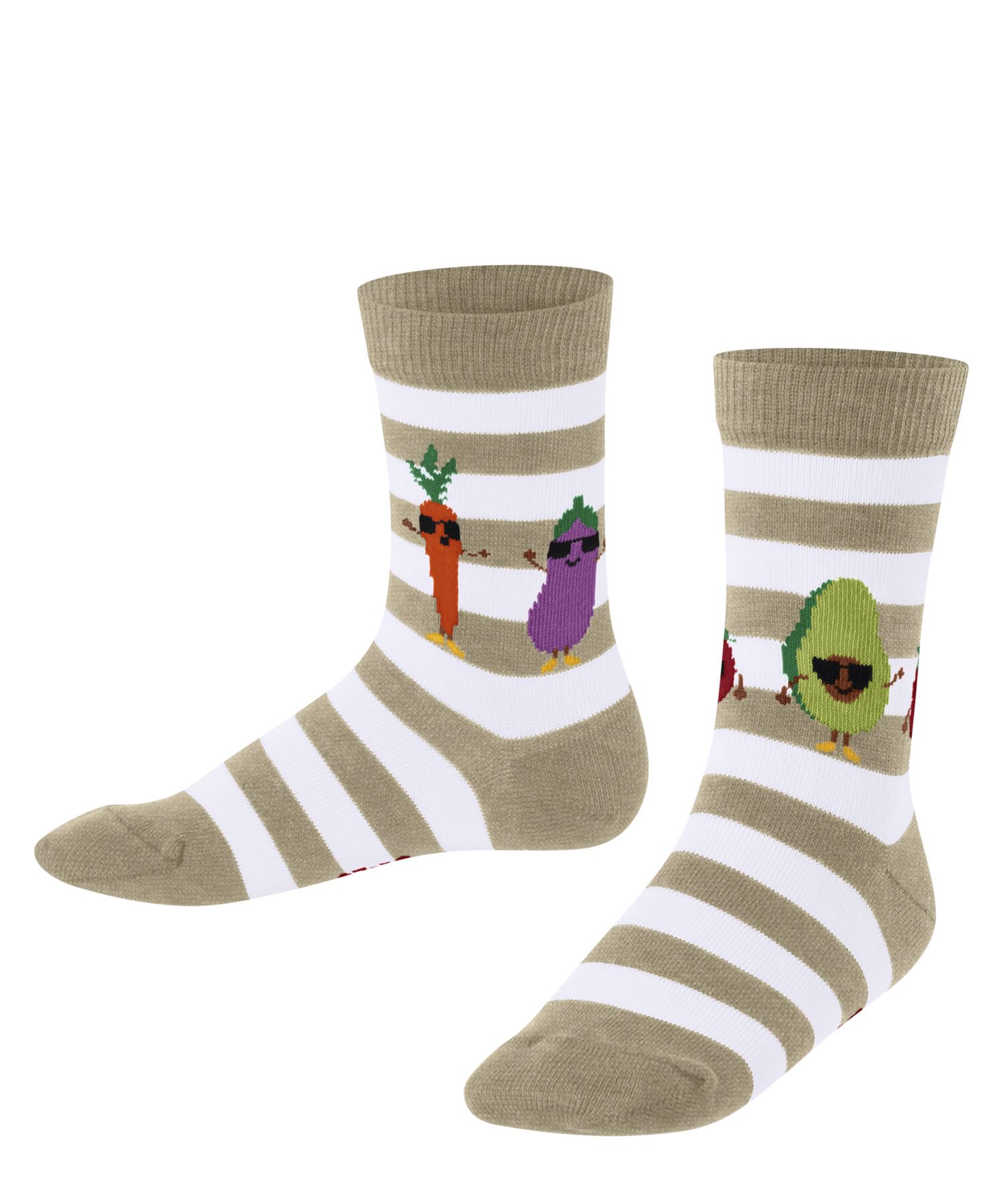 Falke Unisex Kids Beige Sand Melange 4650 Cool Greens K So Cotton Patterned 1 Pair Socks, 6-8.5