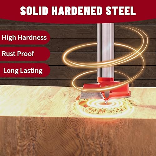 Miniatura 4 de Juego de 5 brocas Forstner para carpintería, juego de brocas con diámetro de 152025301.378 in, kit de herramientas de corte de bisagra para madera