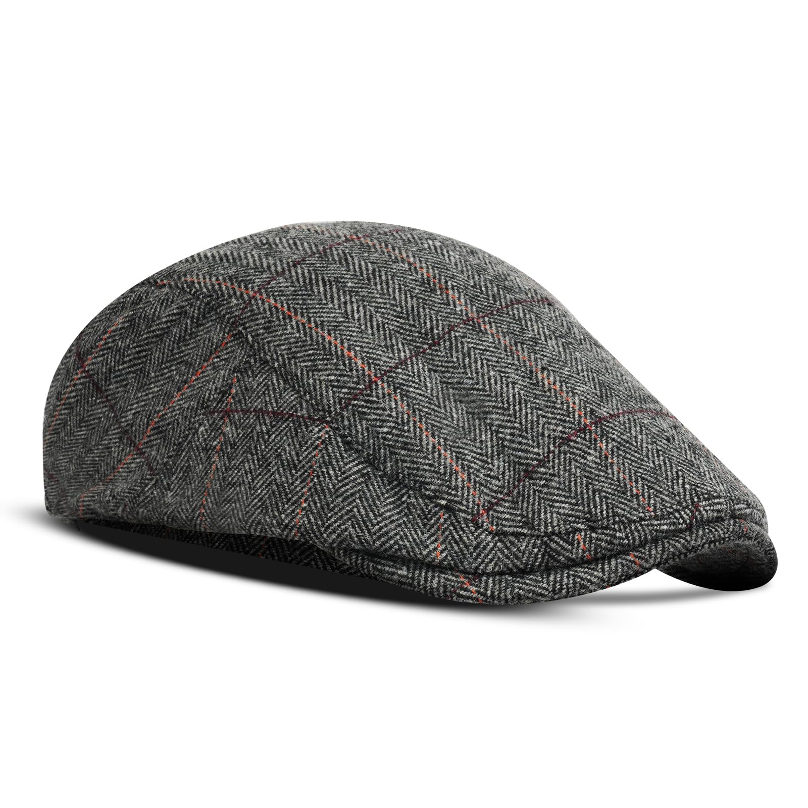 ACWOO Schiebermütze Barett Flat Cap Herren, Gatsby Schirmmütze Newsboy Baskenmütze, Kostüm Accessoires für Frühling Herbst Winter