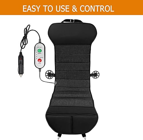 Miniatura 2 de Cojín de asiento de automóvil, cómodo cojín de asiento con respaldo completo, funda universal para asiento delantero para conducir en invierno,