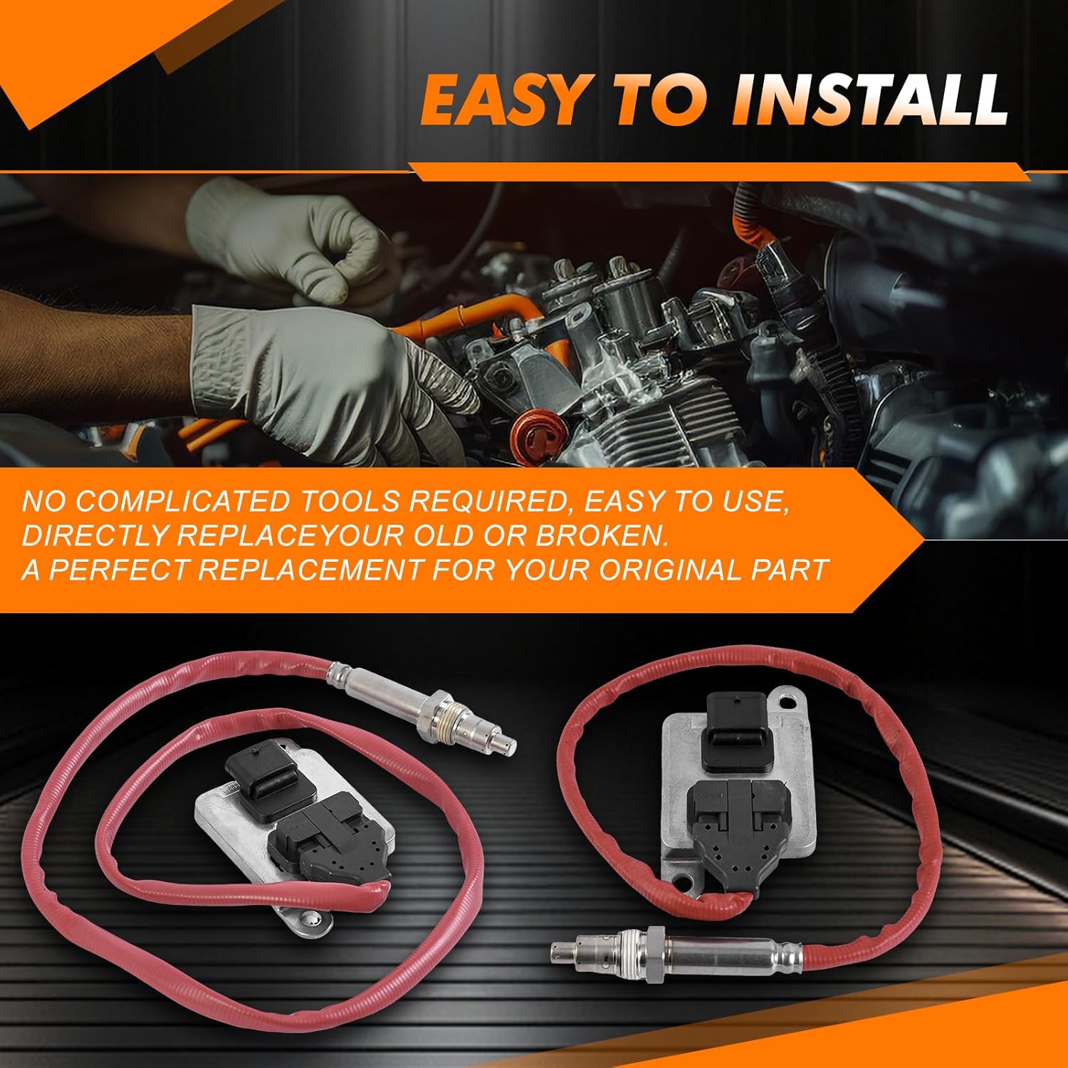 13628589844 13628589846 Rear Front Nitrogen Oxides Sensor 2pcs Fit for BMW 2009-2013 E70 X5 2014-2017 F15 X5 3.0L F30 328d F31 328d 2.0L 2014-2017