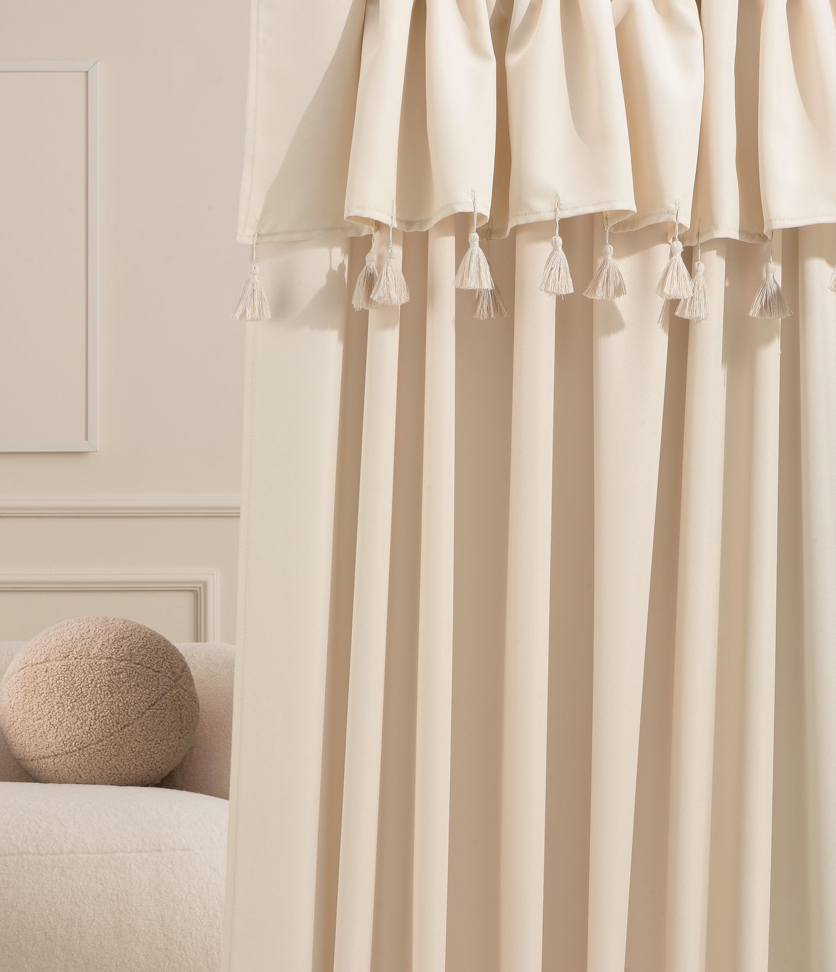 ROOM99 Astoria Curtain with Ruffle Tape, 140 x 280 cm, Width x Height Sliding Curtains, Modern Curtain, Living Room, Bedroom - Image 2