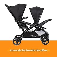 Vista 4 de Baby Trend Sit N' Stand® Double 2.0 Cochecito, Dash Black
