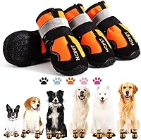 Vista 7 de Hcpet - Zapatos para perros grandes, botas para perros grandes, protectores de patas transpirables para perros para pavimentos calientes en verano