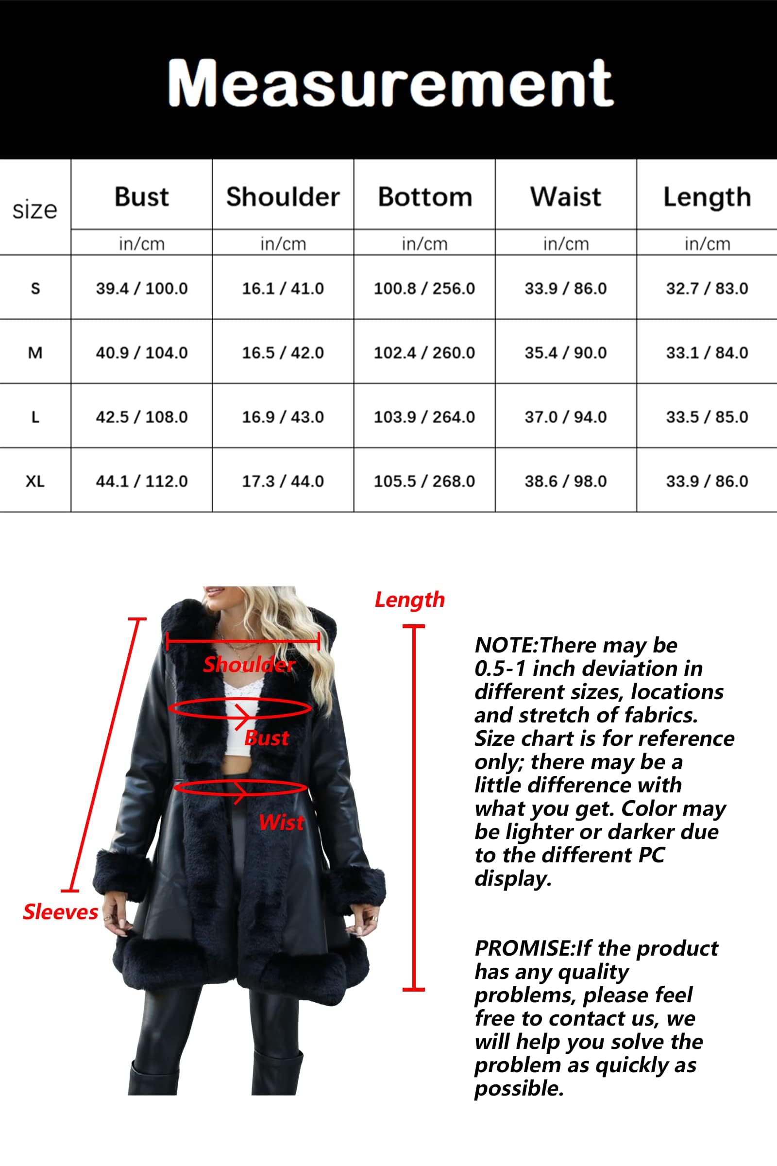 Giolshon Manteau Longue en Similicuir et Mélange de Fausse Laine pour Femme Robe en Molleton à Ceinture Parka Chaude D'hiver en Sherpa