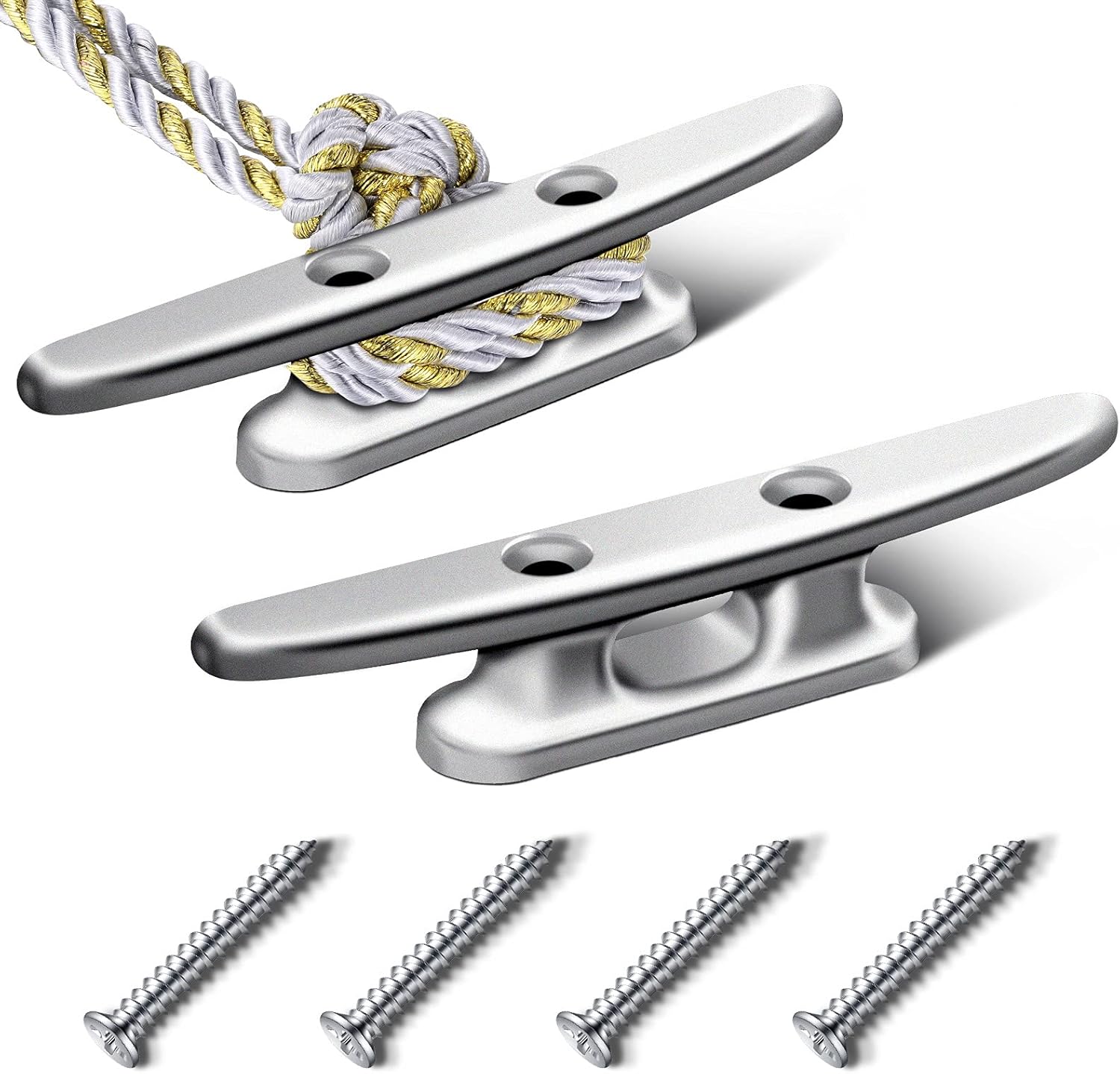 Ferraycle 2 Pieces Boat Cleat Galvanized Iron Dock Cleat