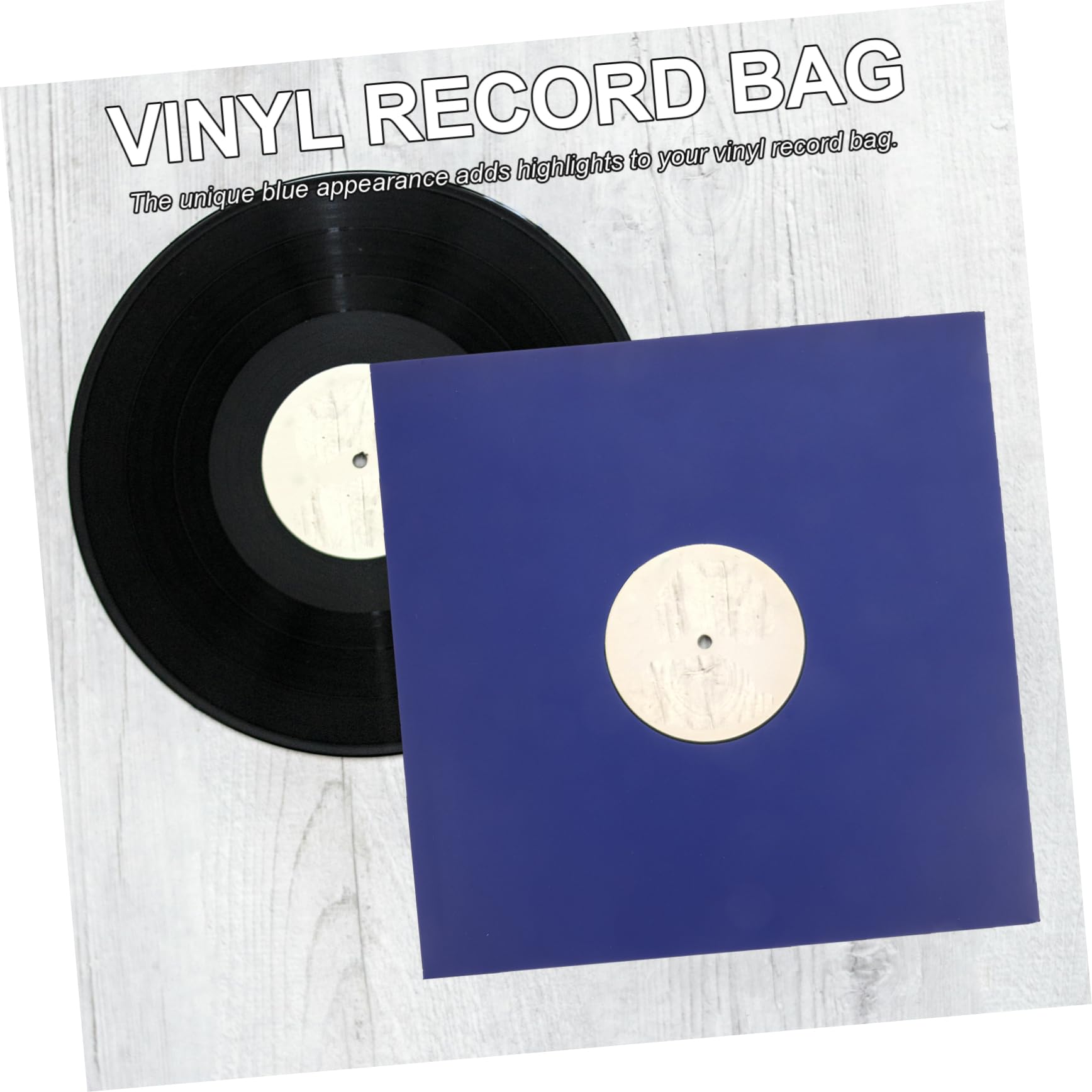 ifundom Buste Protettive per Dischi in Vinile 10 Pezzi Blu | Carta Kraft, Anti Strappo, per Conservare i Dischi e Ridurre Rischio di Danni ai Dati