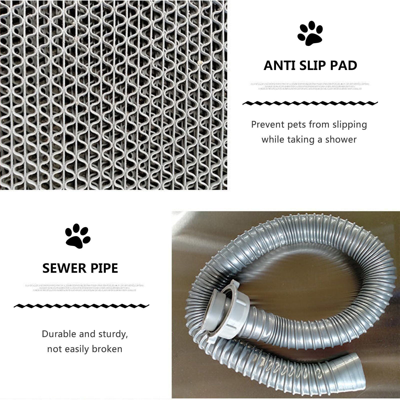 Stazione di Lavaggio per Cani, Stazione di Bagno per Cani per la casa, Vasca Professionale per toelettatura Cani, Vasca da Bagno in Acciaio Inox per Cani,Depth 40cm/15.7in-80 * 60 * 80cm