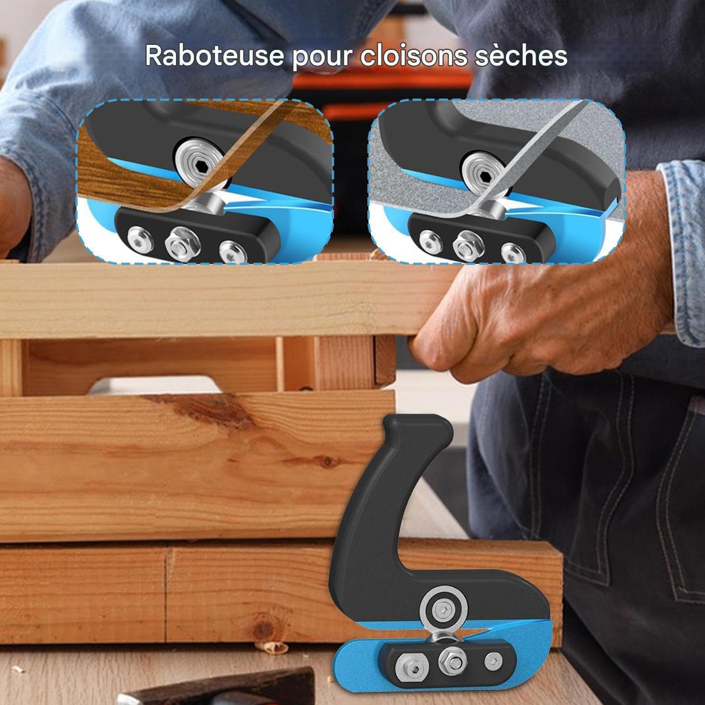 Outil De Coupe De Chant,Rabot Manuel De Coupe De Placage Pour Travail Du Bois - Bandeuse Ergonomique pour Ébénisterie Meuble Plan de Travail Stratifié