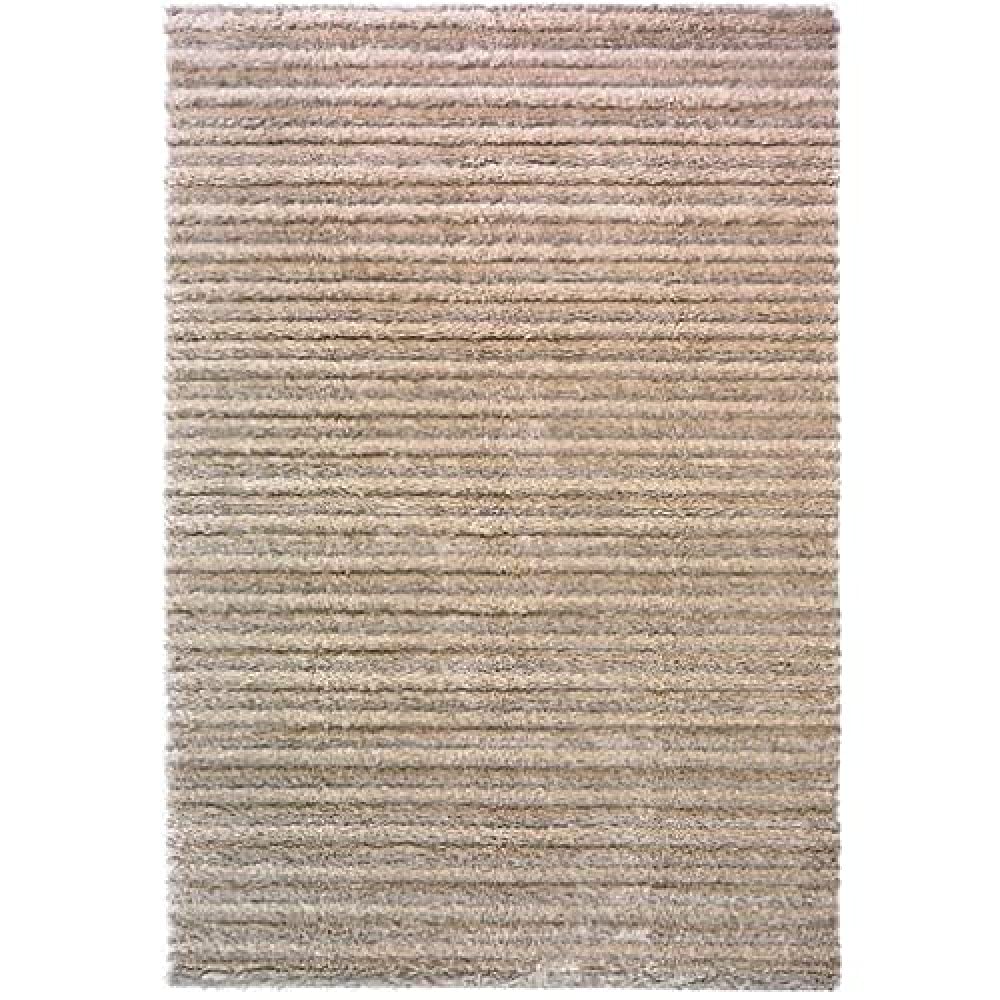 Tapis polypropylène naturel salon grand format Cecily 160x228 cm résistant