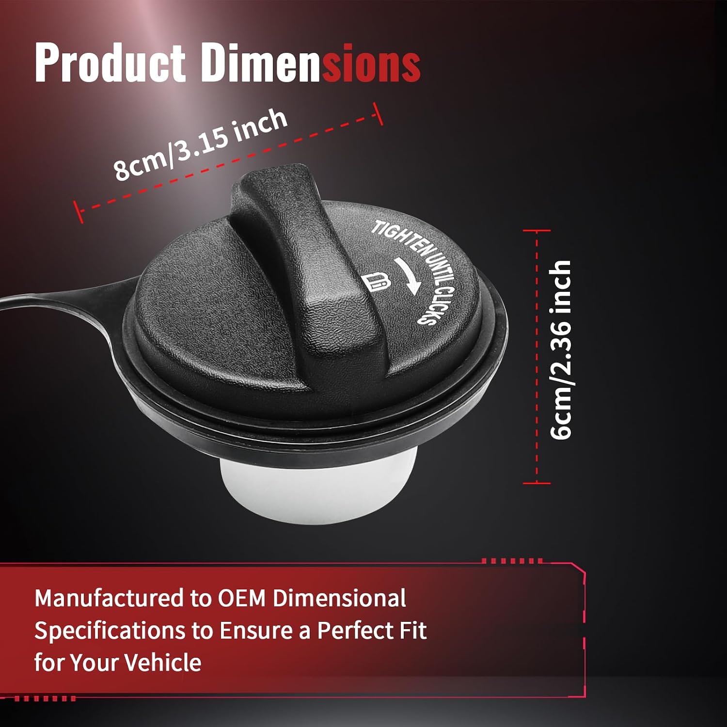 Gas Cap Fuel Cap FC1061 8C3Z-9030-A for 2005-2009 Ford F-250 F-350 F-450 F-550 Super Duty Expedition E-150 E-250 E-350 Van E-450 Super Duty Van, 2006-2008 Lincoln Navigator, More