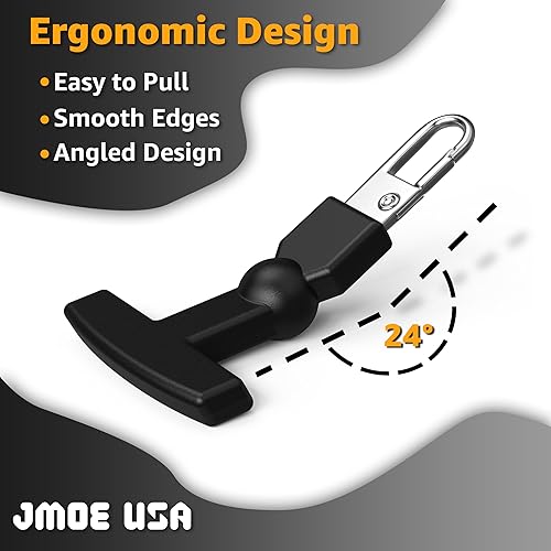 Miniatura 2 de Jmoe USA Clippable - Tiradores de cremallera de repuesto con cierre en T  Compatible con enfriadores suaves RTIC y Yeti, refrigeradores de día,