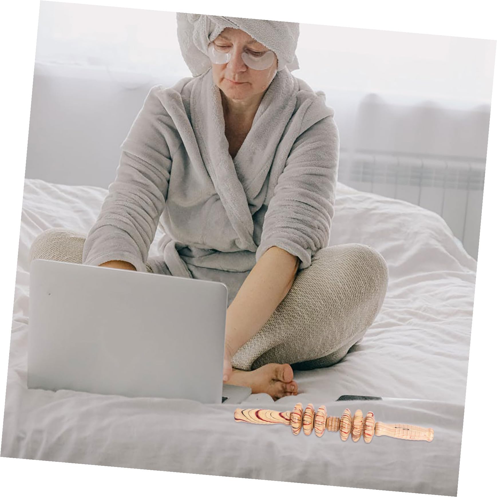 UPKOCH Holz Massagerolle 2 Stück für Beine und Taille mit Entspannender Massagefunktion zur Stoffwechselförderung Gesundheitsmassagegerät für Fitnessbegeisterte und Senioren