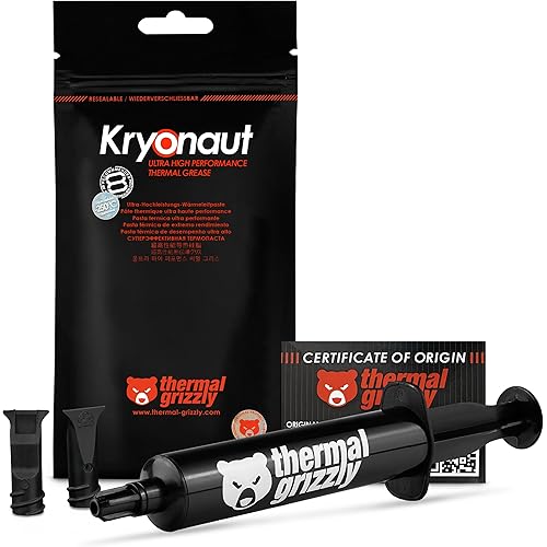 Thermal Grizzly Kryonaut - 37 Gram/10 ml - Extremly High Performance Thermal Paste - for Demanding Applications and Overclocking CPU/GPU/PS4/PS5/Xbox