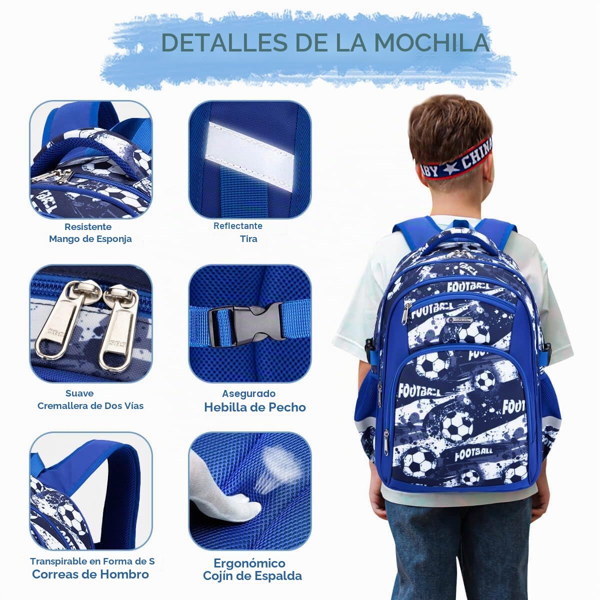 Cusangel Mochila escolar para niñas y niños, 16 pulgadas, mochila escolar de 5 a 10 años, gran capacidad, impermeable, con compartimento para portátil, mochila para niños