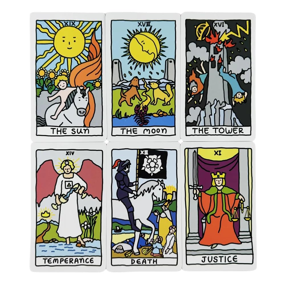 Baraja De Tarot De 78 Cartas – Incluye Libro De Adivinación – Ideal Para Principiantes Y Entusiastas – 10,3 X 6 Cm
