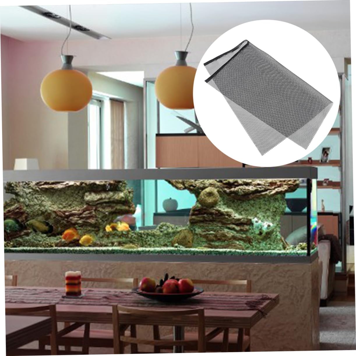 Fish Tank Jumping Net Cover Aquarium Mesh Lid for Betta Fish Durable Plastic Panel Easy Installation Versatile Use for Various Tank Promotes Air Circulation