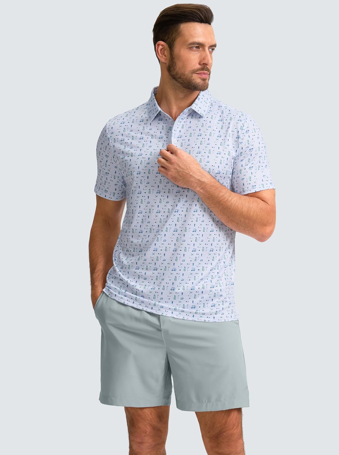 G Gradual Men's Casual Shorts 7" Lightweight Golf Shorts for Men Stretch with 3 Pockets Quick Dry Breathable Work Shorts - Image 3