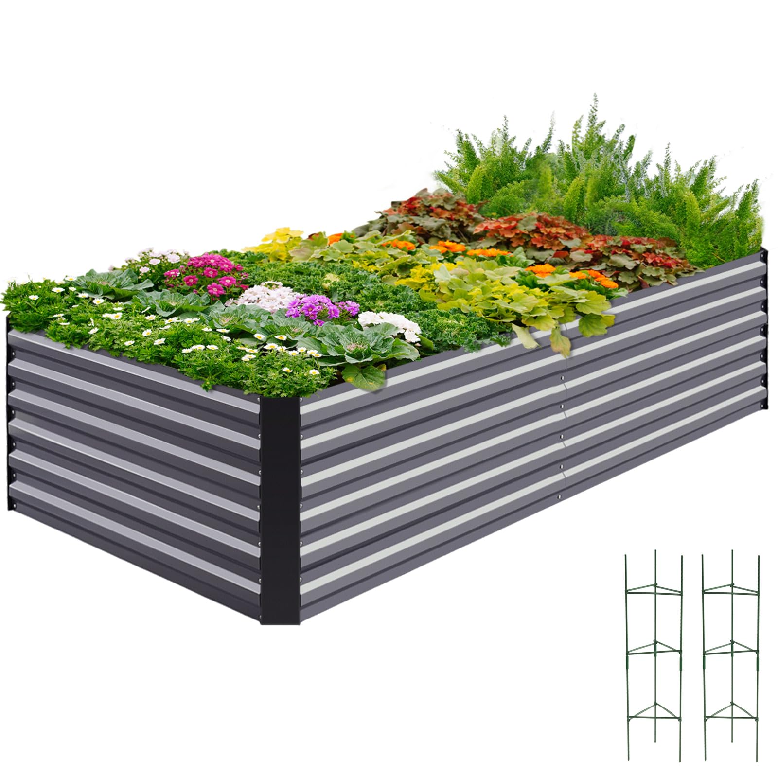 Bac potager sur pied Quictent en acier durable et extra large pour légumes de saison