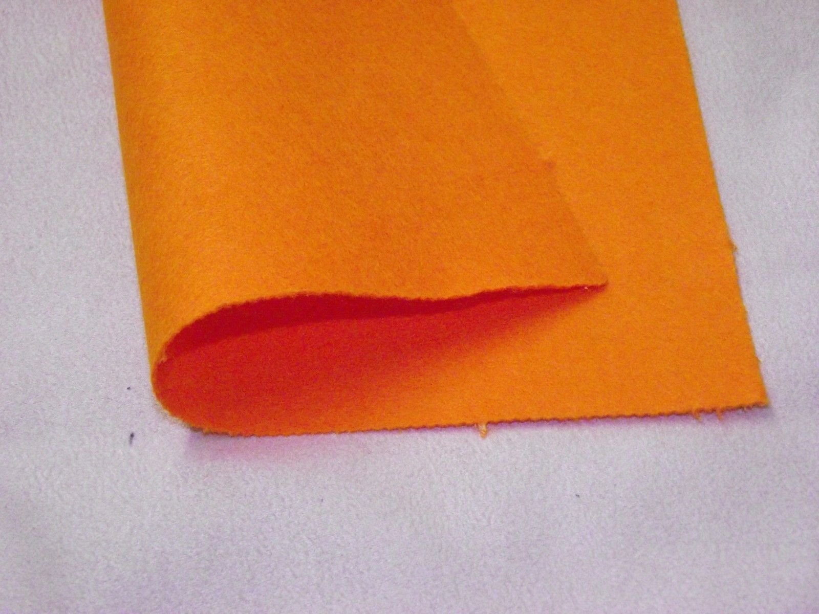 Crs Fur Fabrics Orange Acrylic Felt Baize Craft/Poker Fabric Material - Neon Jaffa Sample - 23Cmx23cm