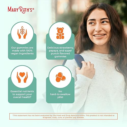 Miniatura 6 de Mary Ruth Multivitamínico para adolescentes sin azúcar gomitas multivitamínicas para adolescentes a partir de 13 años vitamina C vitamina D y E