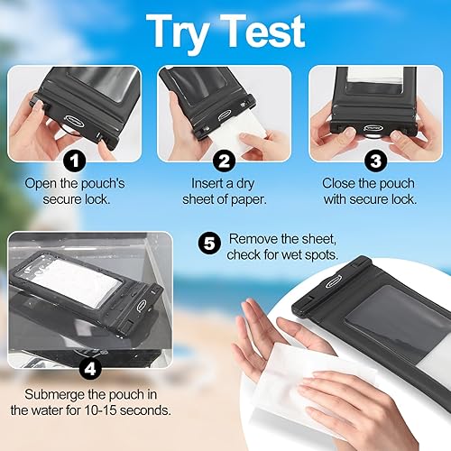 Miniatura 9 de AiRunTech Funda impermeable, bolsa seca impermeable para teléfono celular compatible con iPhone 1212 Pro Max1111 ProSEXs MaxXR8P7 Galaxy hasta 7.0