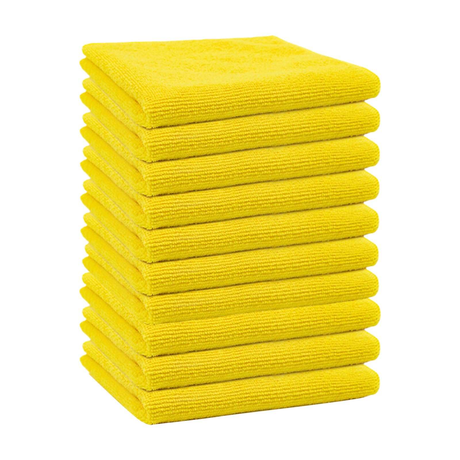 Tsophreniq Microfiber Dusts Cloths for Polishing and Scrubbing, 10Pieces, Cleaner Quickly Dry and LintFree, Square No Lintings