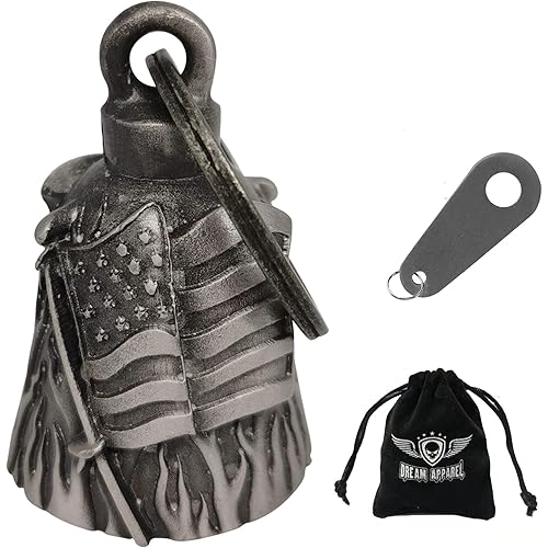 Dream Apparel Motorcycle Ride Bell For Bikers, Heavy Spirit Bells Accessory And Key Chain For Luck