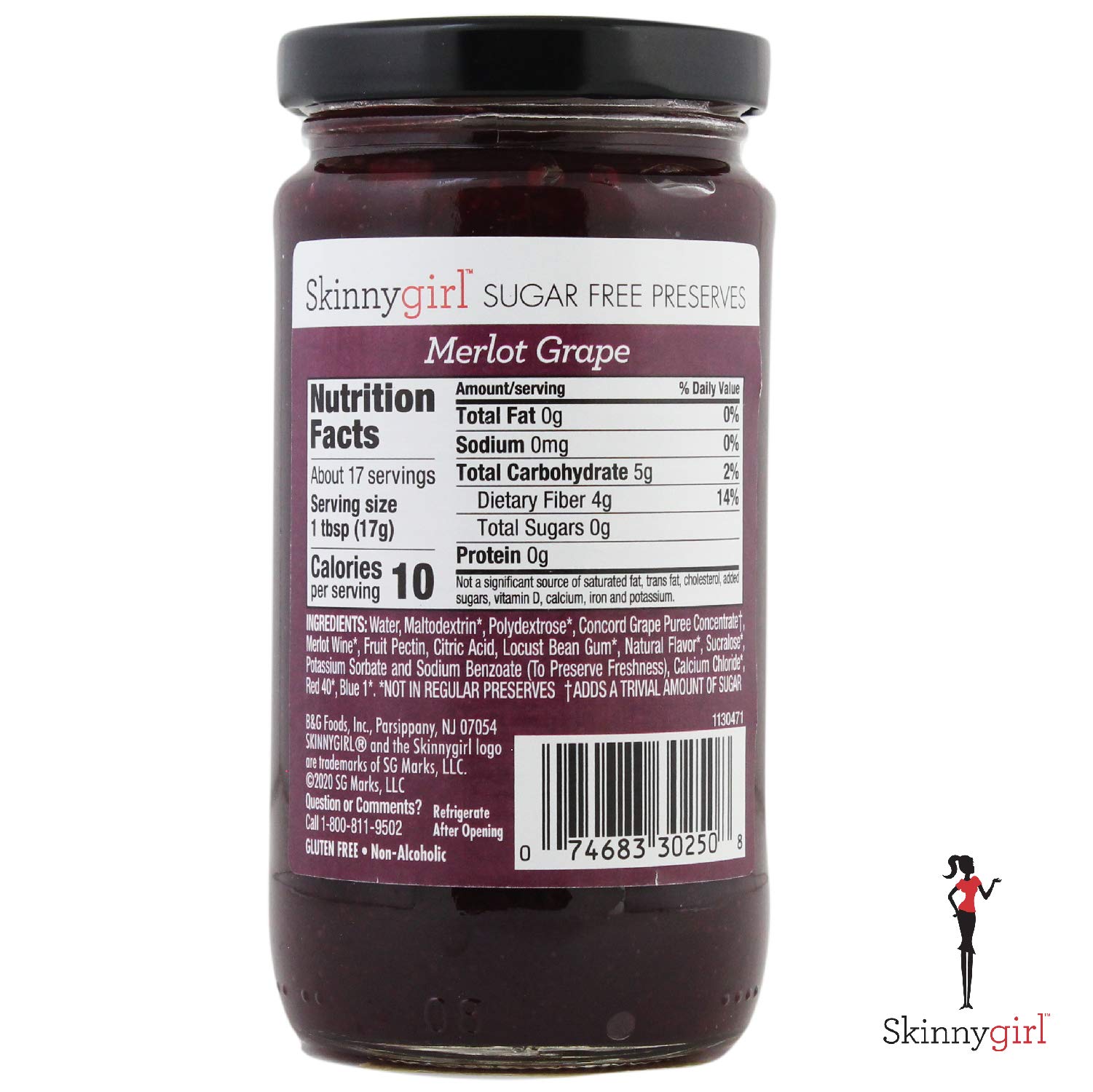 Amazon.com : Skinnygirl Sugar Free Preserves, Merlot Grape ...