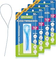 Vista 1 de RioRand Enjuagadores de hilo dental, herramienta esencial para mantener la salud bucal con frenos, puentes e implantes, 200 unidades (paquete de 4)