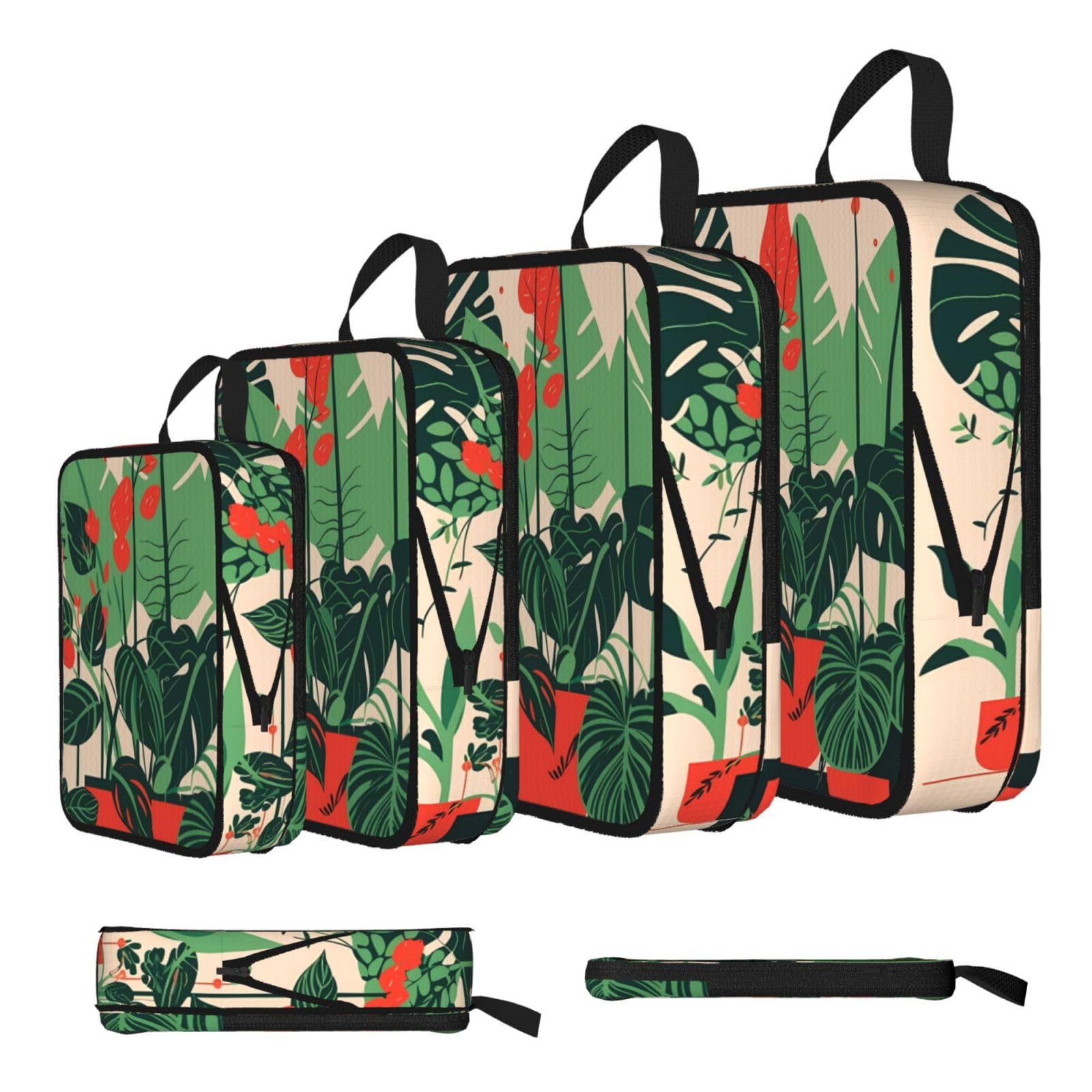 Potted Turtleback Bamboo Compression Packing Cubes 4 Piece Set