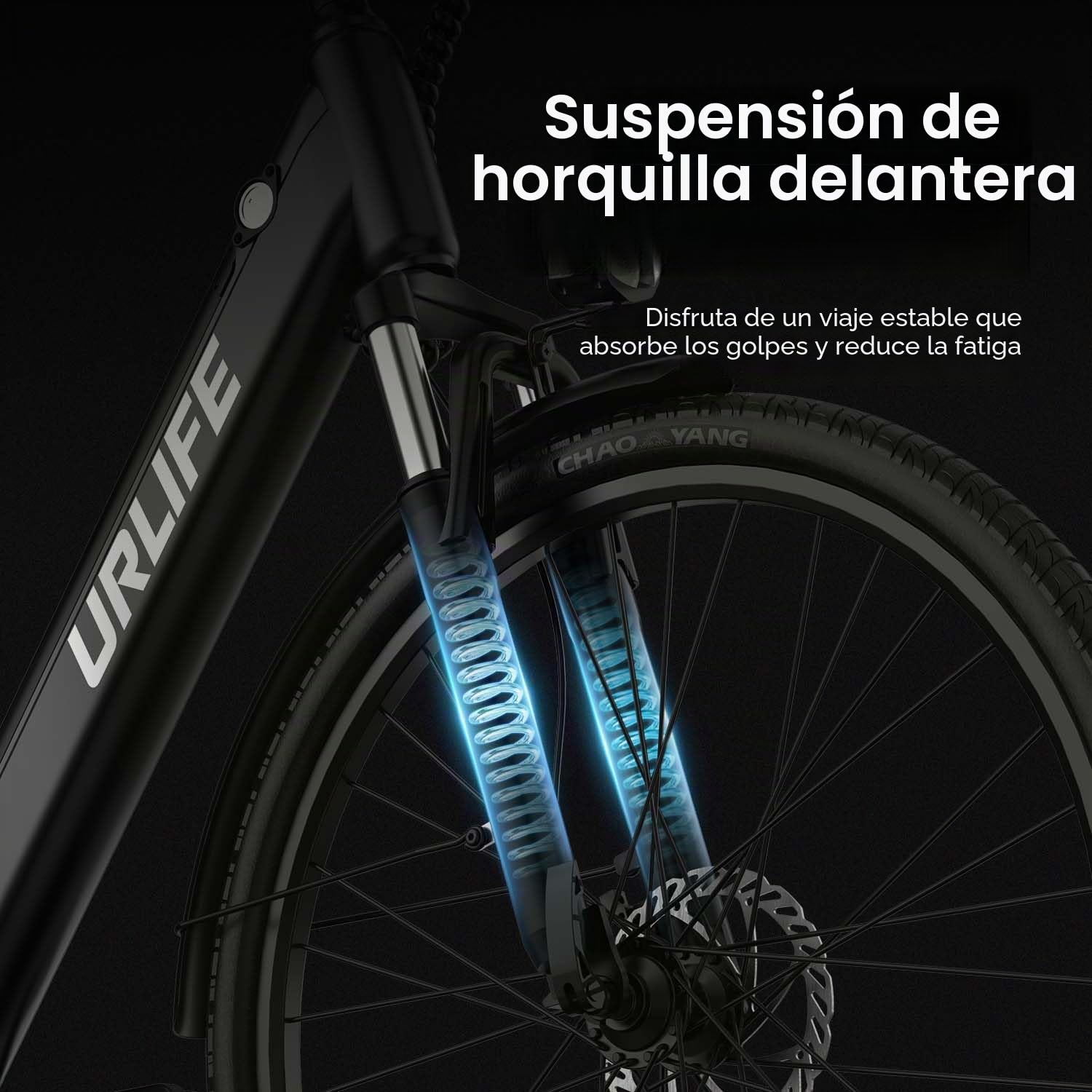 URLIFE Bicicleta eléctrica 26", Bike con pedaleo asistido batería, 7 velocidades Bici eléctricas de Montaña con Motor de 250W de Alta Velocidad